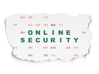 Image showing Safety concept: Online Security on Torn Paper background