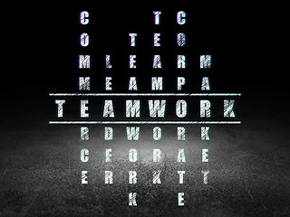 Image showing Finance concept: word Teamwork in solving Crossword Puzzle