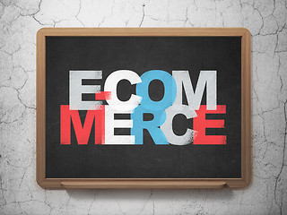 Image showing Business concept: E-commerce on School Board background