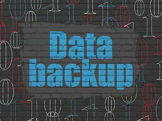 Image showing Data concept: Data Backup on wall background