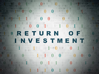 Image showing Finance concept: Return of Investment on Digital Paper background