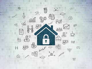 Image showing Business concept: Home on Digital Paper background
