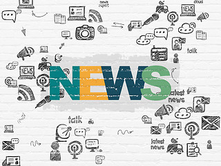 Image showing News concept: News on wall background