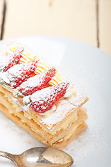 Image showing napoleon strawberry cake dessert 