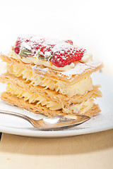 Image showing napoleon strawberry cake dessert 