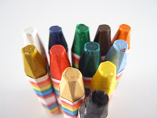 Image showing colorful pastel crayons