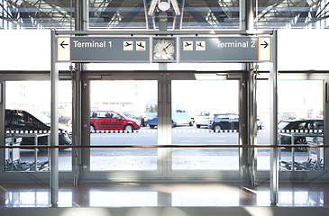 Image showing Entrance Airport Terminal