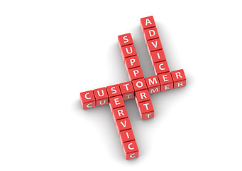 Image showing Buzzwords customer service