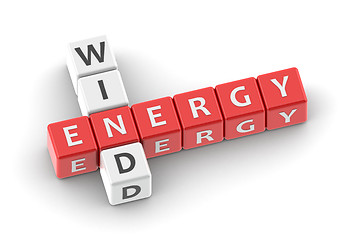 Image showing Buzzwords wind energy