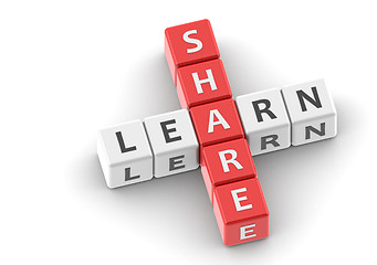 Image showing Buzzwords: share learn
