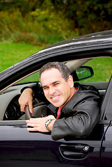 Image showing Man in car