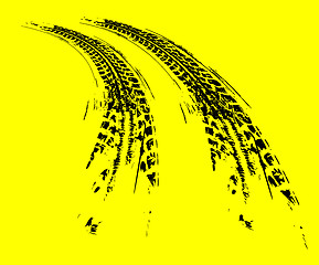 Image showing Tire tracks background