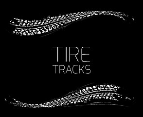 Image showing Tire tracks background