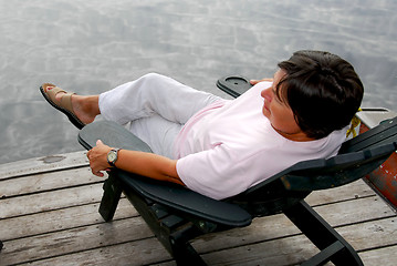 Image showing Mature woman relax