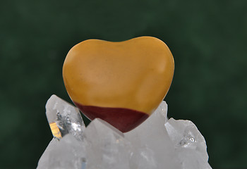 Image showing Mookait on rock crystal