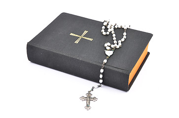 Image showing Prayer book with chaplet