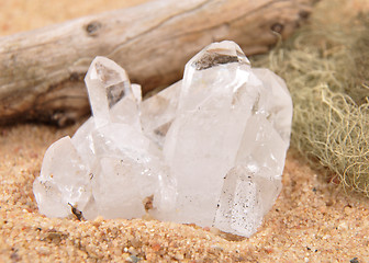 Image showing Rock crystal on beach