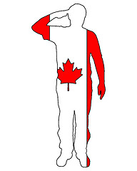 Image showing Canadian salute