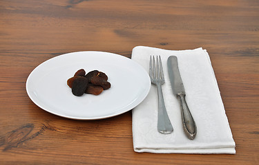 Image showing Apricots on plate