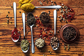 Image showing Herbs and spices selection - cooking, healthy eating