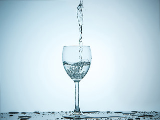 Image showing glass being filled with water 