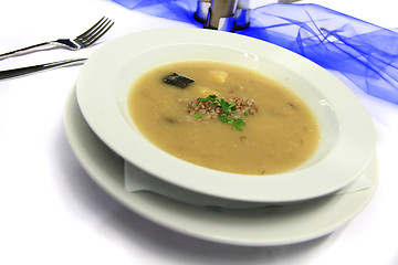 Image showing mushrooms soup 