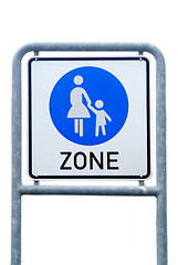 Image showing begin of pedestrian zone