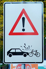 Image showing attention danger of accident