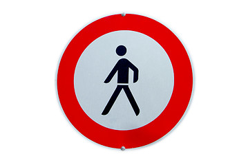 Image showing prohibition for pedestrians