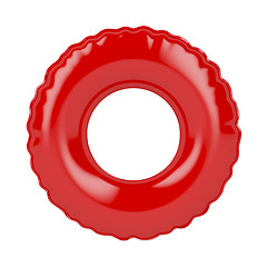 Image showing Red swim ring