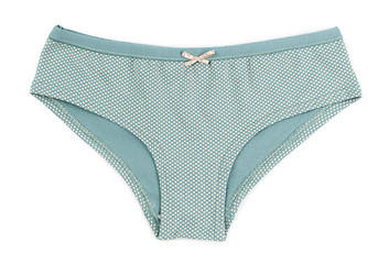 Image showing Cotton panties simple green polka dots.