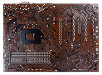 Image showing Brown motherboard for socket 1150