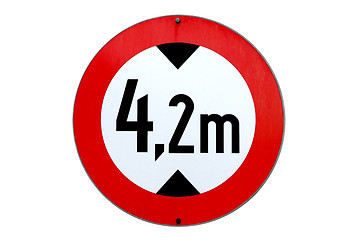 Image showing traffic sign altitude limitation