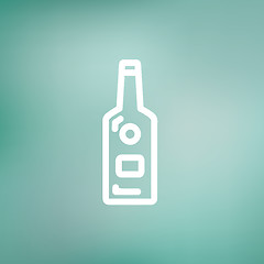 Image showing Bottle of whisky thin line icon