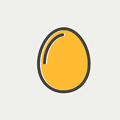 Image showing Egg thin line icon