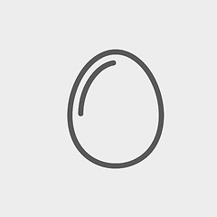 Image showing Egg thin line icon