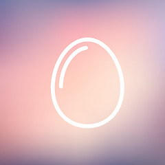 Image showing Egg thin line icon