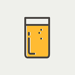 Image showing Glass of soda thin line icon