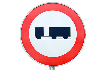 Image showing ban on driving for trailer