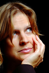 Image showing thinking woman