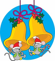 Image showing Christmas Bell Mice