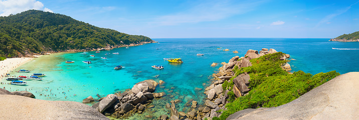 Image showing Beautiful Tropical Beach of the Similan Islands in Thailand