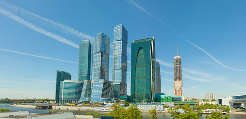 Image showing Modern High-rise Buildings in Central Moscow, Russia