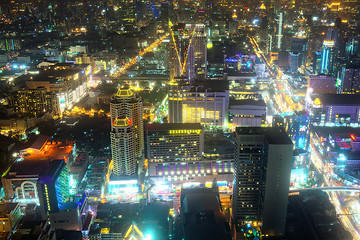 Image showing Beautifully Lit Cityscape in Asia at Night
