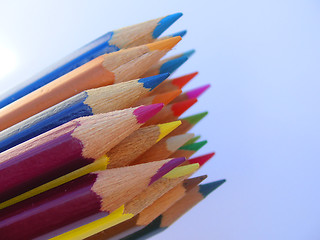 Image showing crayons against a blue sky