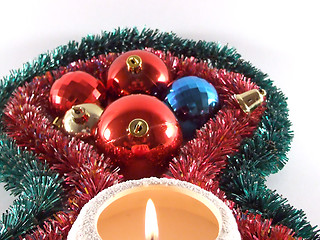 Image showing candle and globes