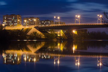 Image showing View of bridge over the Volga-Don canal in Volgograd