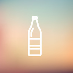 Image showing Soda bottle thin line icon