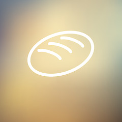 Image showing Bread thin line icon