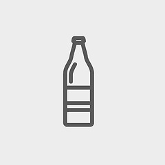 Image showing Soda bottle thin line icon